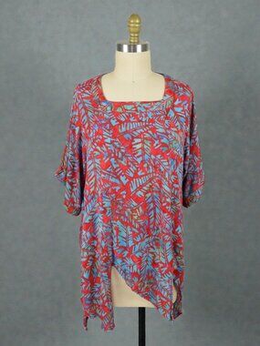 MISSION CANYON BATIK PRINT ASYMMETRICAL BOHEMIAN TUNIC